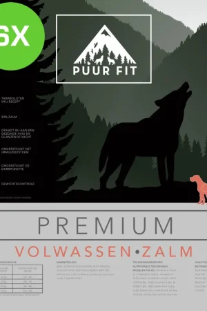 6x Puur Fit Premium Volwassen Middel en Groot Zalm 12Kg Nu Kopen